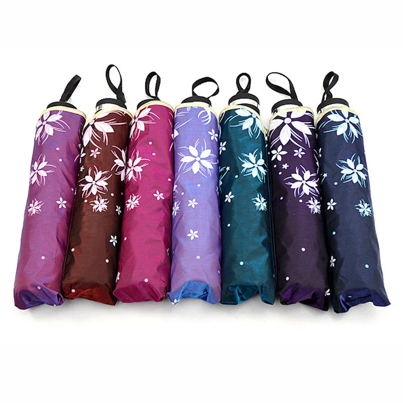 YADA Fashion Flower Lace Color Flash Umbrella Rainy Princess Umbrella For Women Men UV Folding Windproof Umbrellas Parasol YD179