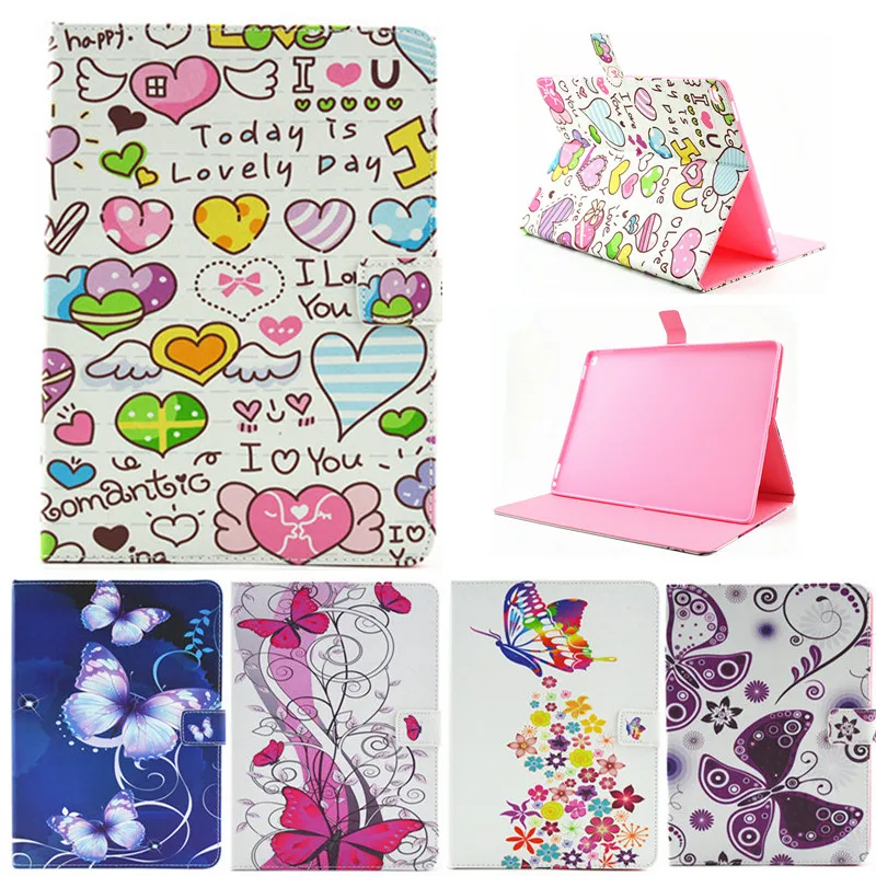 

For Ipad Pro 9.7'' Butterfly Flower Flip PU Leather Case For Apple iPad Pro 9.7 Case Stand Protector Skin Tablet Cover Fundas