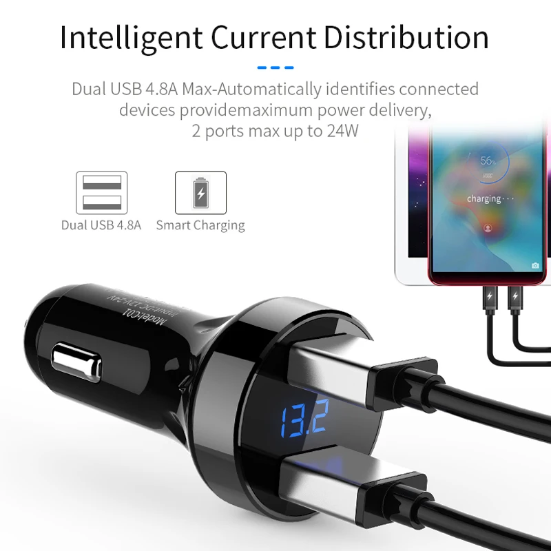 USB Автомобильное зарядное устройство для Xiaomi Redmi 6 Note 6x pro Dual port автомобильное зарядное устройство USB быстрое зарядное устройство для телефона Bluetooth автомобильный комплект
