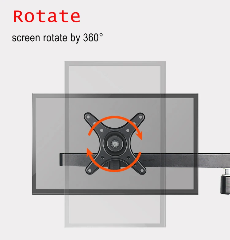 Вращающийся на 360 градусов зажим 1"-27" 8 кг алюминиевый 100x100 четыре Настольный ЖКД кронштейн для монитора настольная подставка регулируемый кронштейн для экрана