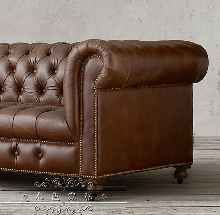 French Country Vintage Hasp American Oil Wax Leather Sofa Ikea French Country Vintage Hasp American Oil Wax Leather Sofa Ikea Single Nordic Trio In Garden Sofas From Furniture On Aliexpress Alibaba