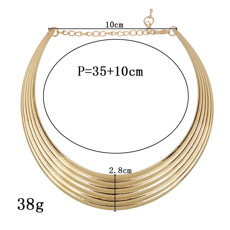 Современный женский стильный воротник из металла в стиле панк Золотое колье модное массивное ожерелье для женщин ювелирных изделий