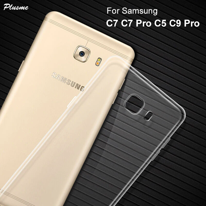 

Plusme For Samsung C7 Pro C9 Pro C7 C5 Case 2017 Soft TPU Silicone Ultra Thin Clear Case For Galaxy C7 Pro C5 C7 C9 Pro Bag Capa
