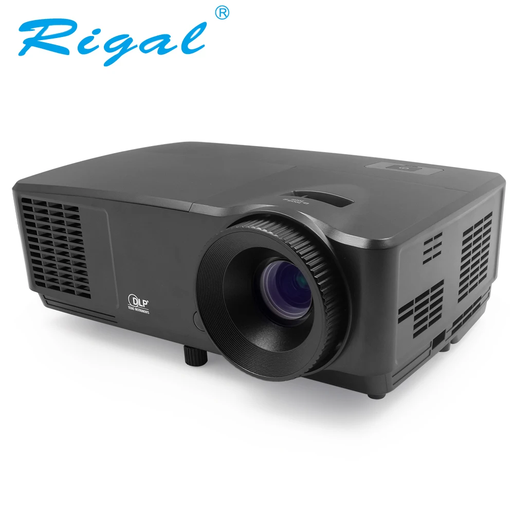 Проектор Rigal RD809 HD DLP 3000 Ansi люмен активный затвор 3D проектор домашний кинотеатр