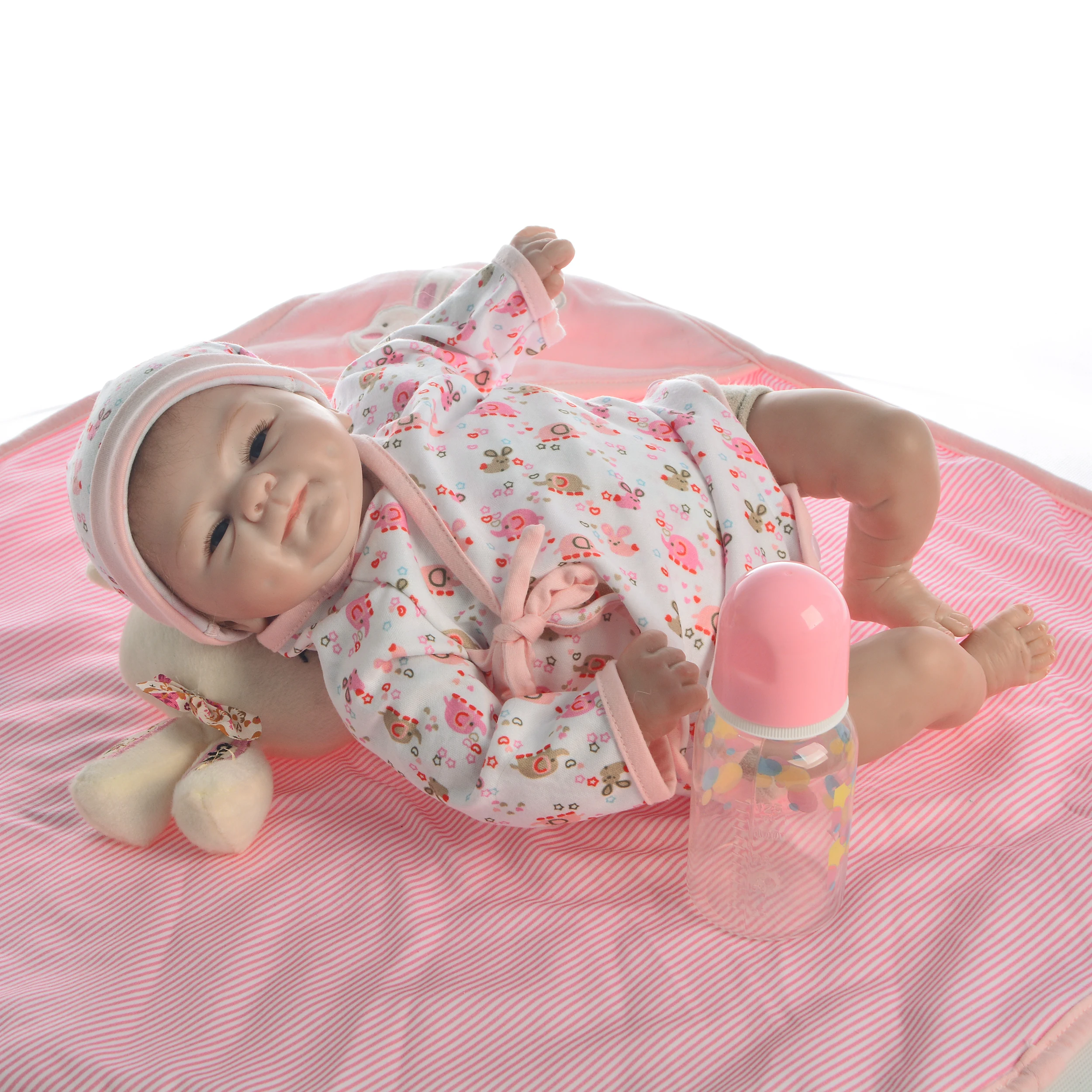 В партии с милым рисунком 17 дюймов Reborn Baby Doll игрушки реальные как Улыбка Девушка