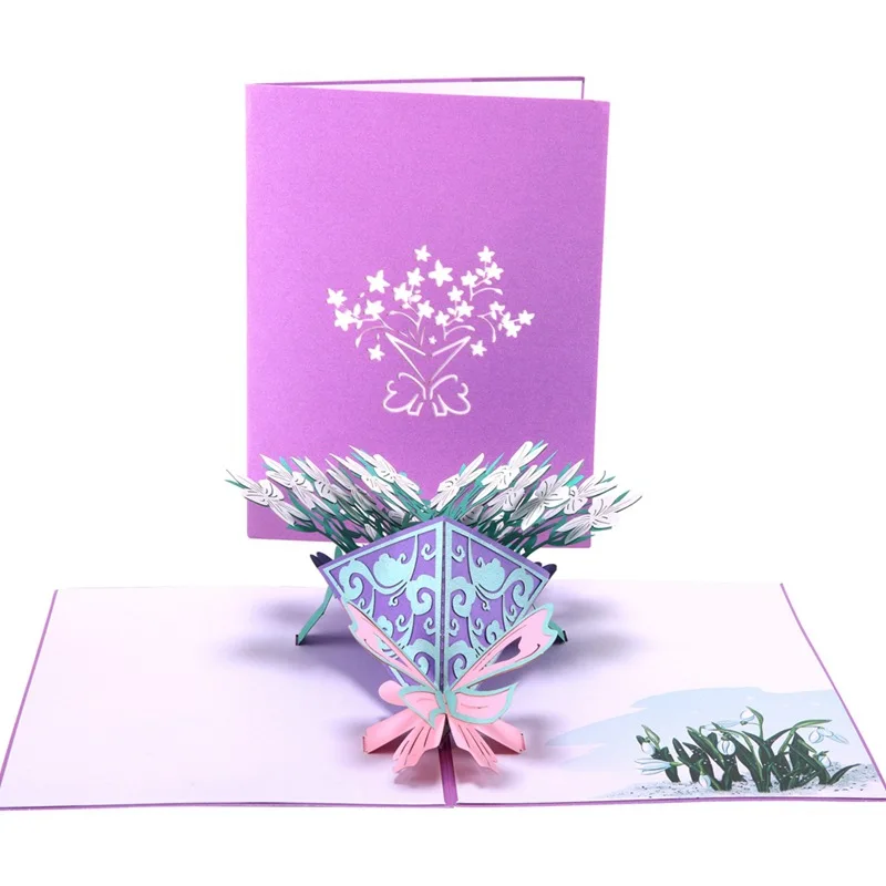 

Cape Jasmine Flower Gardenia Pop Up Card For Valentine'S Day Gift Flower Gift Cards 6A0742