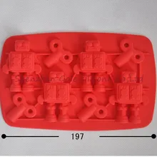 300 шт. формы для мороженого силиконовая форма для льда со льдом кубическая, для конфет робот чайник пресс-формы для мороженого разные цвета 20 см x 12,5 см x 1,8 см