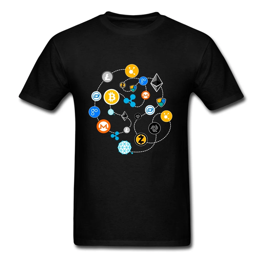 Bitcoin Litecoin Dash Zcash Ethereum Monero Ripple Camisa Summer Men's T Shirt Short Sleeve Cotton O-neck Cryptocurrency T Shirt Bitcoin Litecoin Dash Zcash Ethereum Monero Ripple Camisa Summer Men's T Shirt Short Sleeve Cotton O-neck Cryptocurrency T Shirt