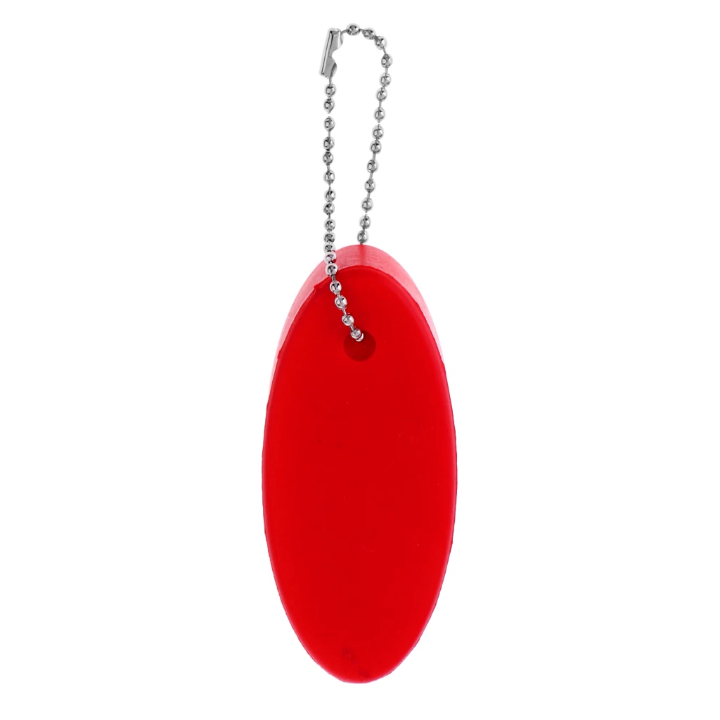 Lightweight Yachting Floating Keychain Key Ring Oval Foam Key Float Buoy for Seaside Swim Surf Fishing Kayak Canoe Pool Sports 