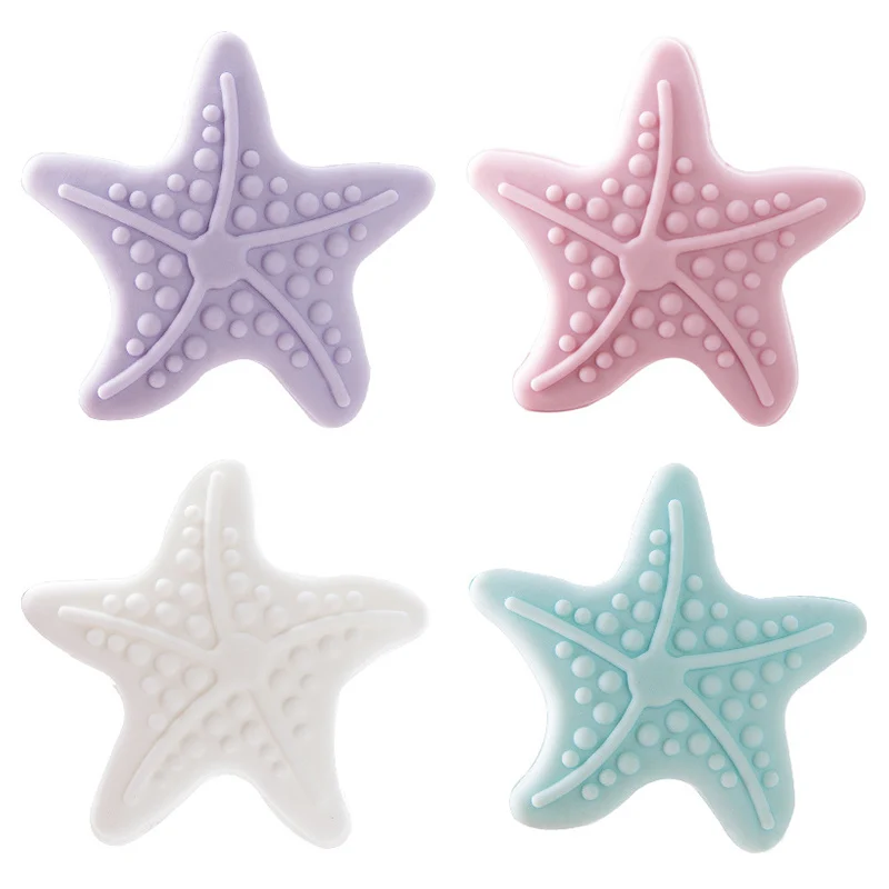 

Silicone Door Wall Sticker Thickening 1Pc Starfish Modelling Wall Mute Self-adhesive Handle Door Lock Protective Mat Shock Pad