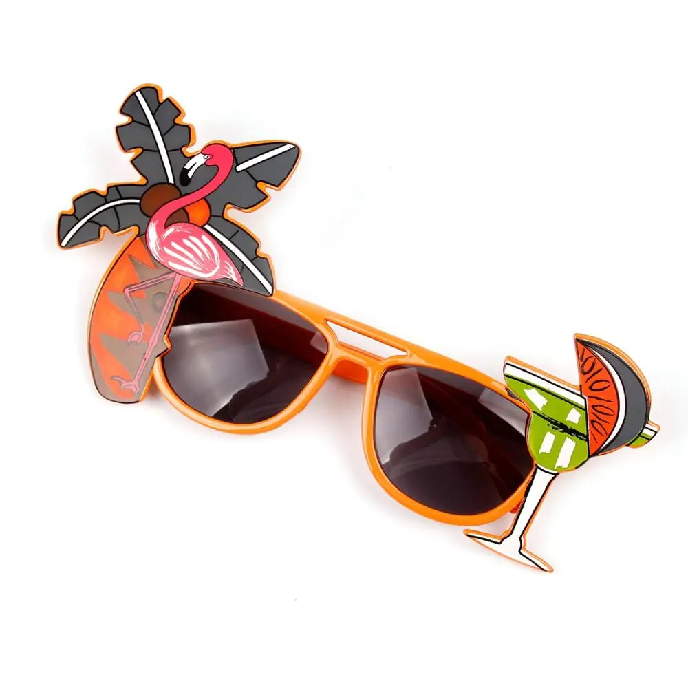 FENGRISE, ананас, лимон, фрукты, лето, фламинго, вечерние очки, для невесты, Гавайского карнавала, вечерние солнцезащитные очки, украшения - Цвет: Orange Flamingo