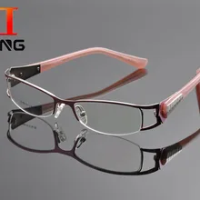 DeDing Модные женские новые дизайнерские высококачественные оправы из нержавеющей стали, металлические оптические очки для близорукости Oculos de GrauDD1092