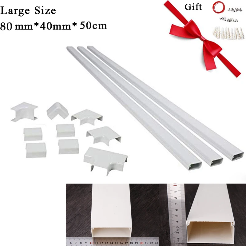 

Large Size Cord Cover Concealer Hide Wire on Wall Raceway Cable Management Channel to Hide Cables Cords Cord Organizer foroffice