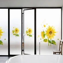 Счастливые маленькие наклейки на окно маргаритки балкон подоконник спальня матовый, непрозрачный ванная комната Гостиная Туалет стеклянная паста