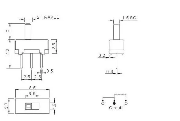 1000 Pçs lote SS12D00 SS12D00G4 Toggle Switch