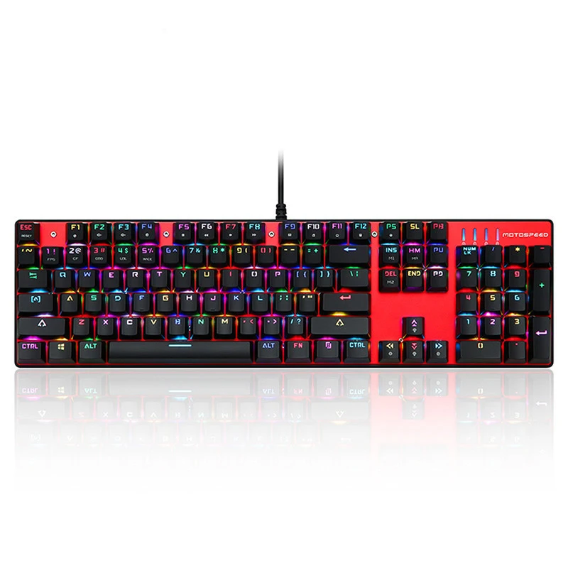 2017 Hot Motospeed CK104 Wired Mechanical Keyboard 104