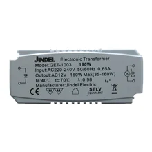 JINDELI 60W 105W 120W 160w AC220-240V To AC12V Electronic Transformer For G4 Crystal Halogen Quartz lamp CE Certification