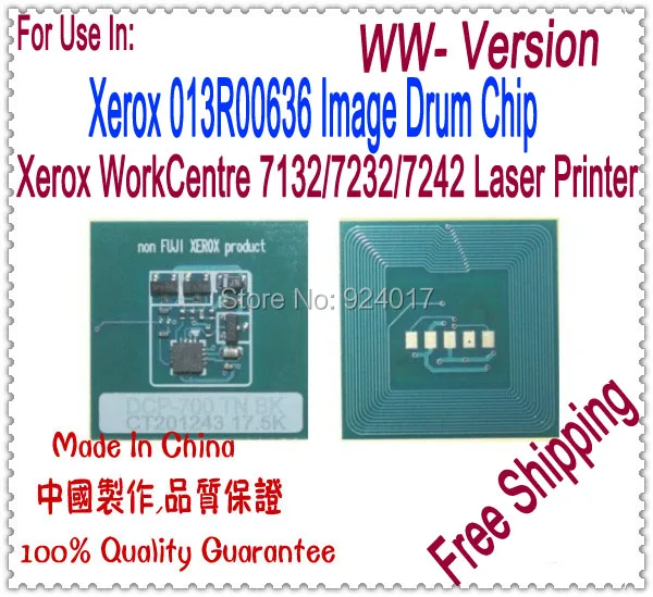 

For Xerox WorkCentre 7132 7242 7232 WC7132 WC7232 WC7242 Printer Image Drum Unit Chip,For Xerox 013R00636 CT350580 Drum Chip