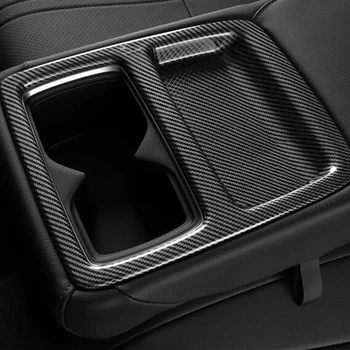 

For Honda Accord 10th 2018 2019 ABS Matte And Carbon Fibre Car Rear Water Cup Frame Cover Trim Car Styling Accessories 1pcs