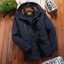 Mens Winter Coats and Jackets Long Donw Jackets Thicker Warm Parkas New Male Hooded Casual Long Coats Loose Winter Jackets 5XL