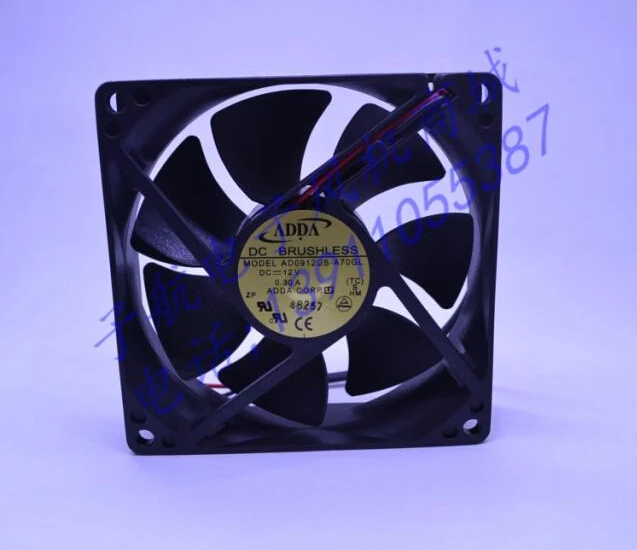 

Wholesale: AD0912US-A70GL 90*90*25 12V 0.3A ADDA 2 wire chassis fan