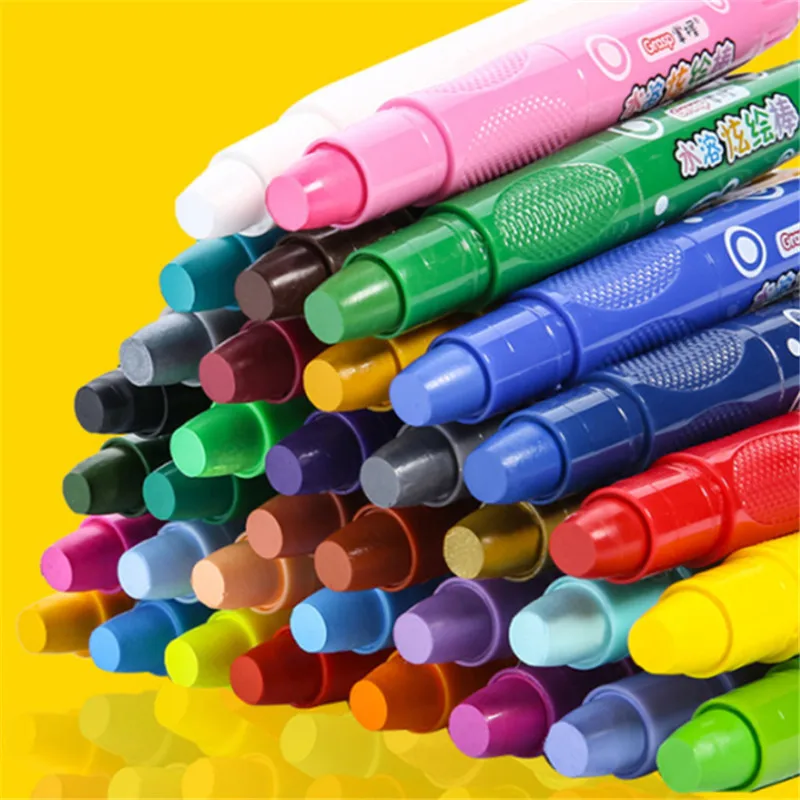 Water soluble crayons Bright stick 48 colors Children's safety can wash