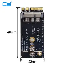 BCM94360CS2 BCM943224PCIEBT2 Беспроводной карты к NGFF M.2 ключ/E адаптер для Macbook OS