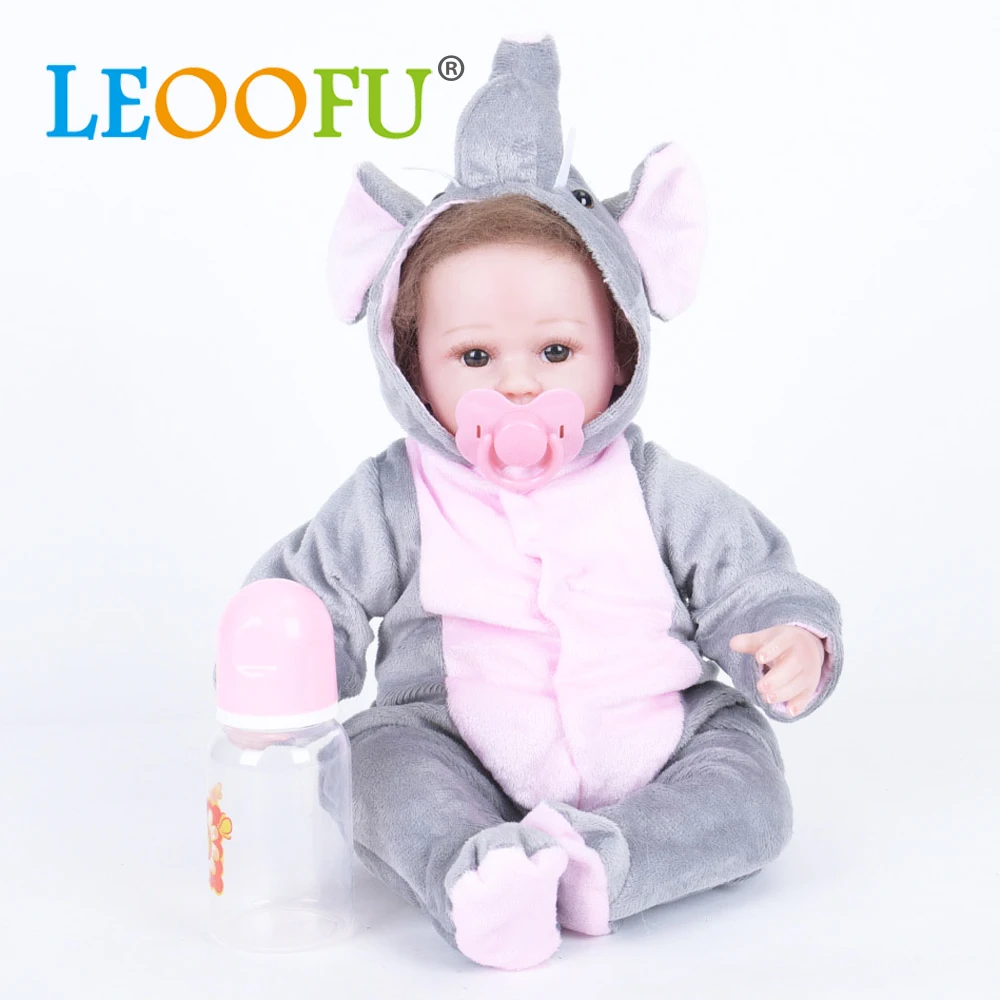 LEOOFU bebe Кукла реборн 17 дюймов девушка дети очаровательны игрушка подарок на Новый