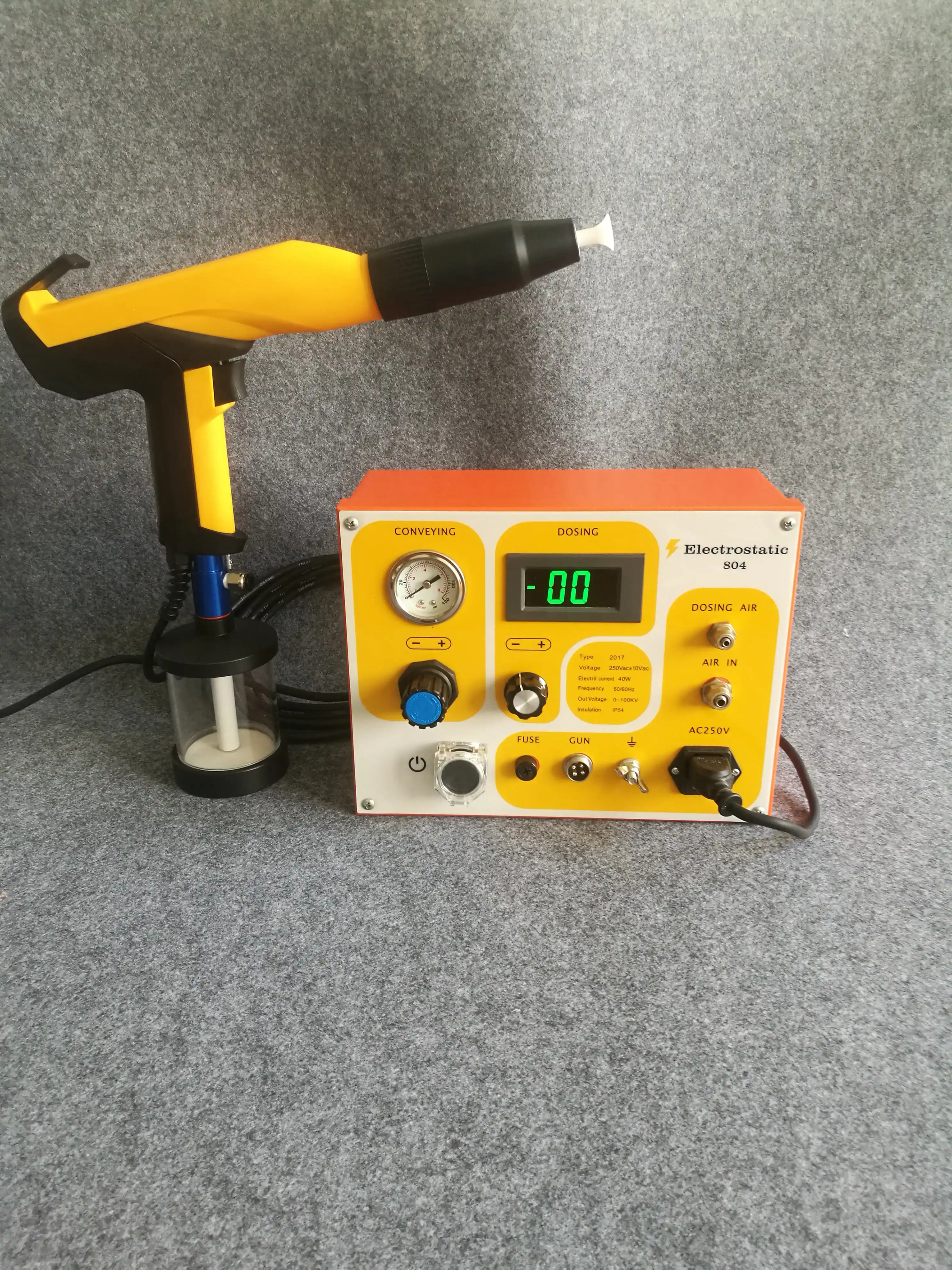 Portable Powder coating test machine test gun Electrostatic Powder
