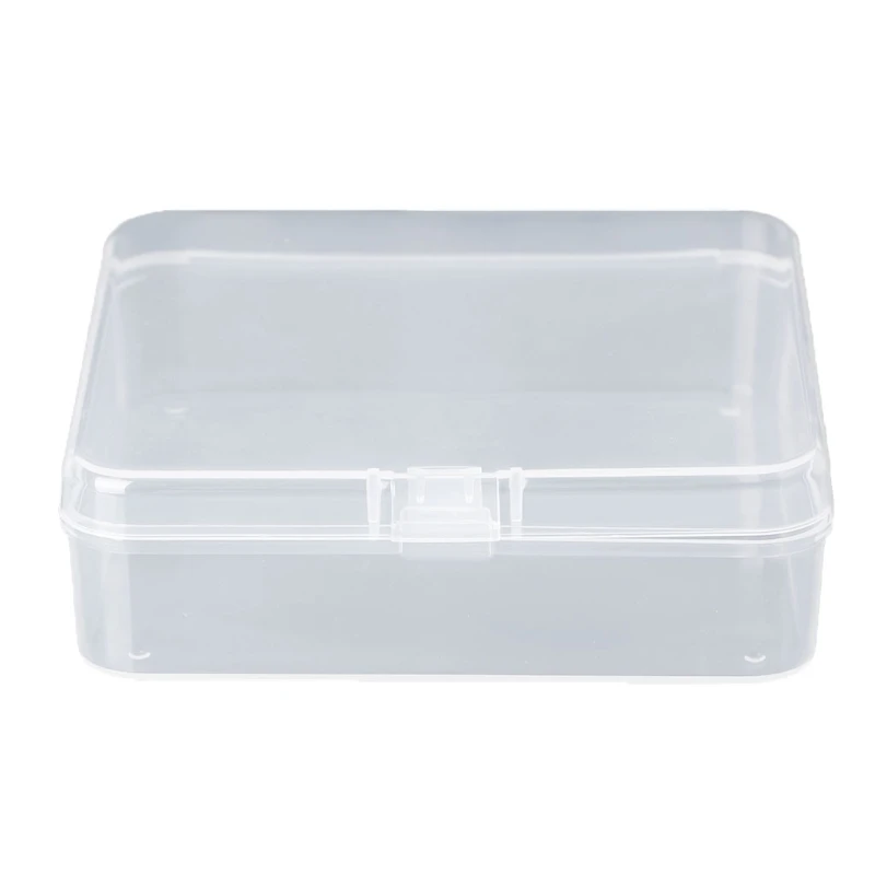 New Square Transparent Plastic Jewelry Storage Boxes Beads Crafts Case Containers - Цвет: Красный