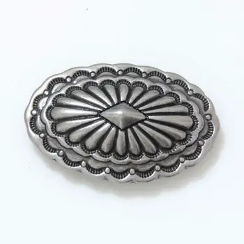 

(KBO03) 10pc Southwestern Oval Concho Size: 1-3/4" X 1-1/8" Antique-Silver