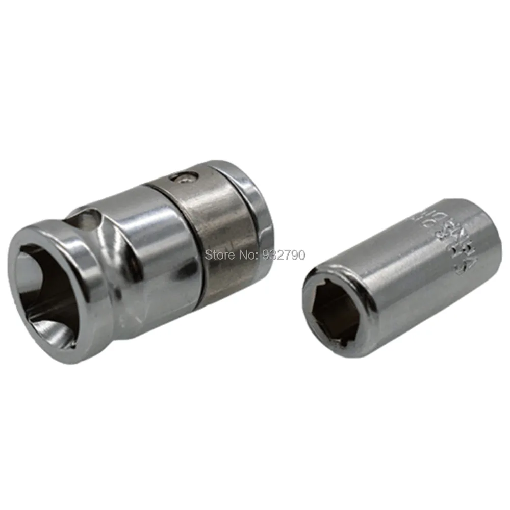 

1/4" Square Hole to 6.3mm 1/4"/3/8" Square Hole to 10mm Bit Adaptor Socket Converter Step Drill Bit Chamfer Quick Release Chuck