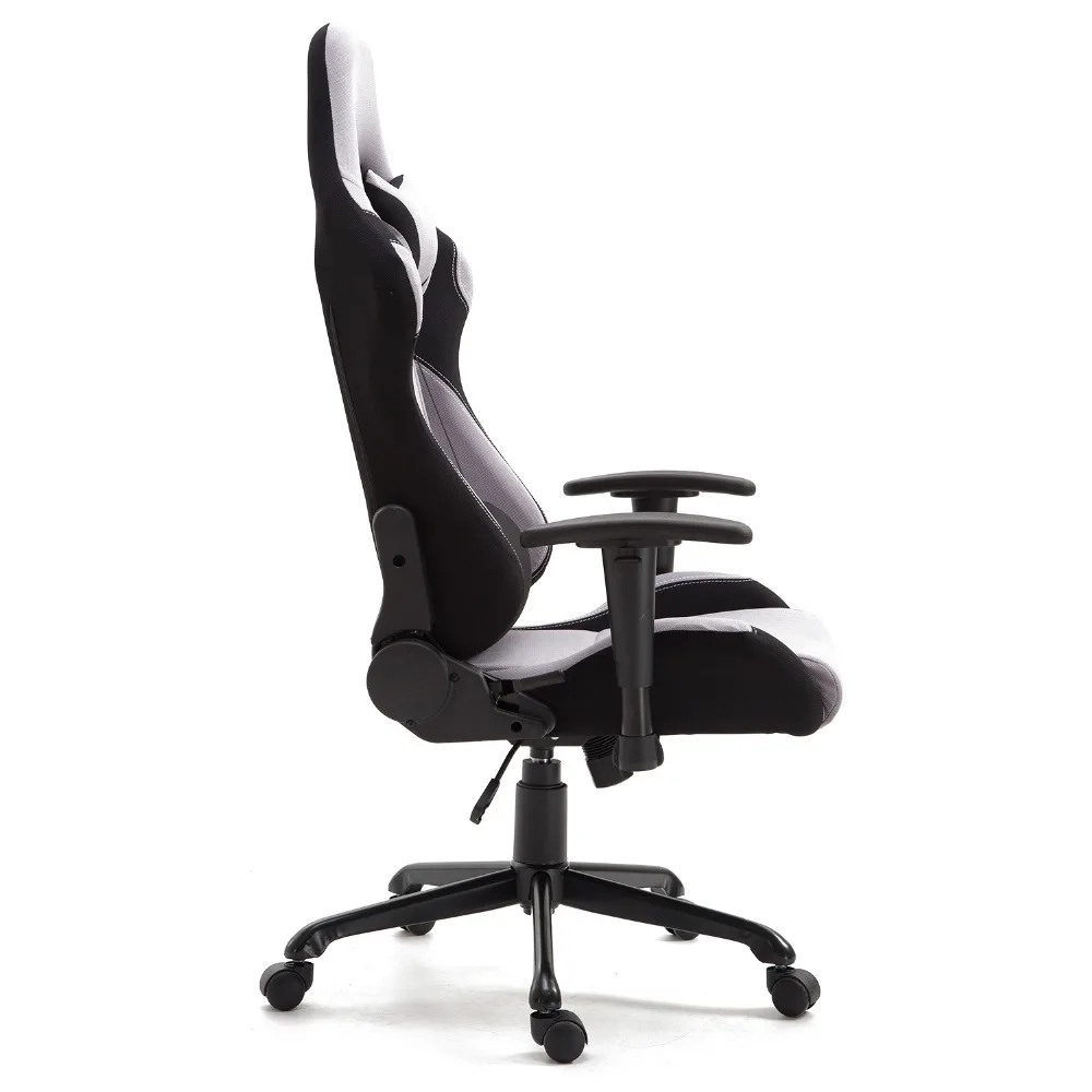 Samincom عالية الخلفي كرسي ألعاب الفيديو (الأسود و الرمادي) مع اضافية لينة المخده و كرسي داعم للفقرات القطنية مكتب قطب رفع كرسي Samincom عالية الخلفي كرسي ألعاب الفيديو (الأسود و الرمادي) مع اضافية لينة المخده و كرسي داعم للفقرات القطنية مكتب قطب رفع كرسي