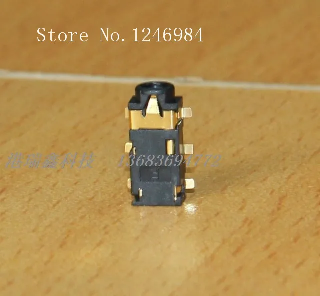  SA Two channel stereo headphone jack SMD surface mount connector socket KPJ3505 S03 gilded Earphone Jack 200pcs lot