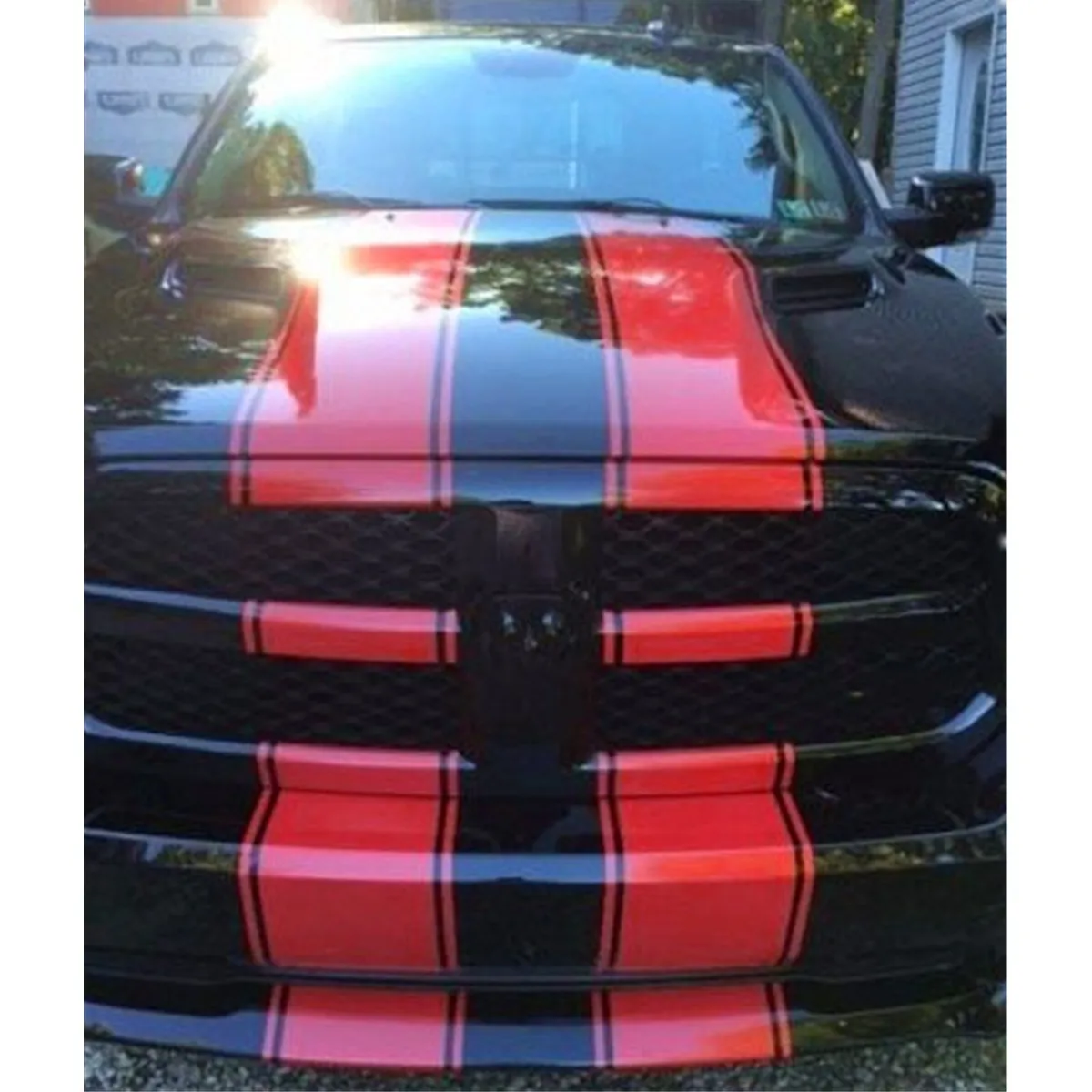 Пара Hood Racing Rally Stripes автомобильная графическая наклейка виниловая Универсальная