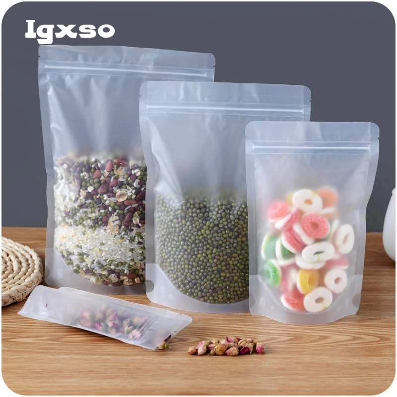 10Pcs Food Ziplock Bag Plastic Zipper Seal Storage Bags Thicken