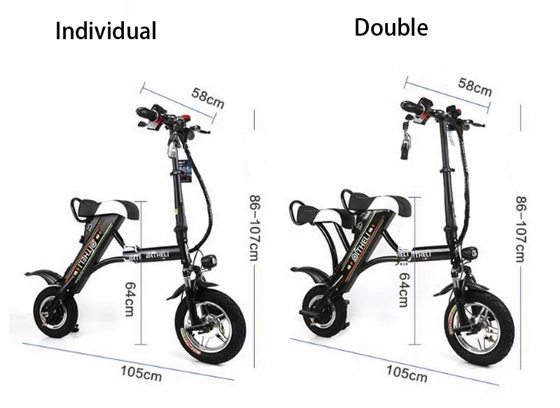 Cheap 261012/Folding electric bicycle / mini battery car / male on behalf of the drive lithium single double adult step scooter 6