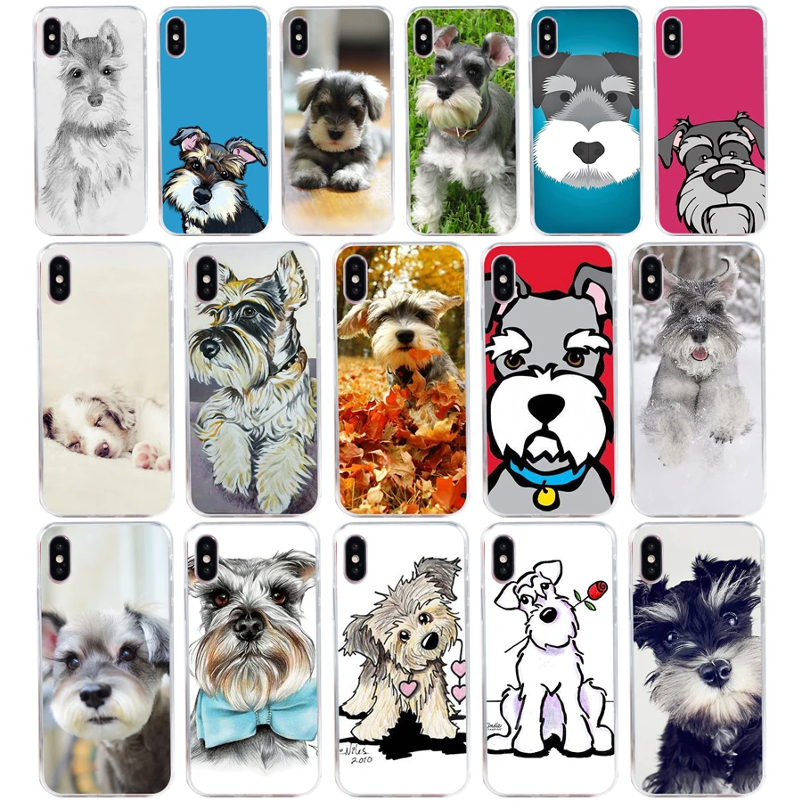 

85 ZX Miniature Schnauzer Soft Silicone Phone Cases Cover for Iphone X xr xs max Coque Fundas