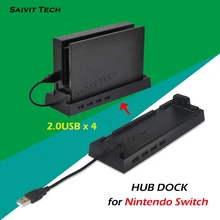 Rend Переключатель концентратор док-станция игровая консоль Держатель Внешний разветвитель адаптер расширения 4USB2. 0 концентратор док-станция для nintendo стойка-переключатель