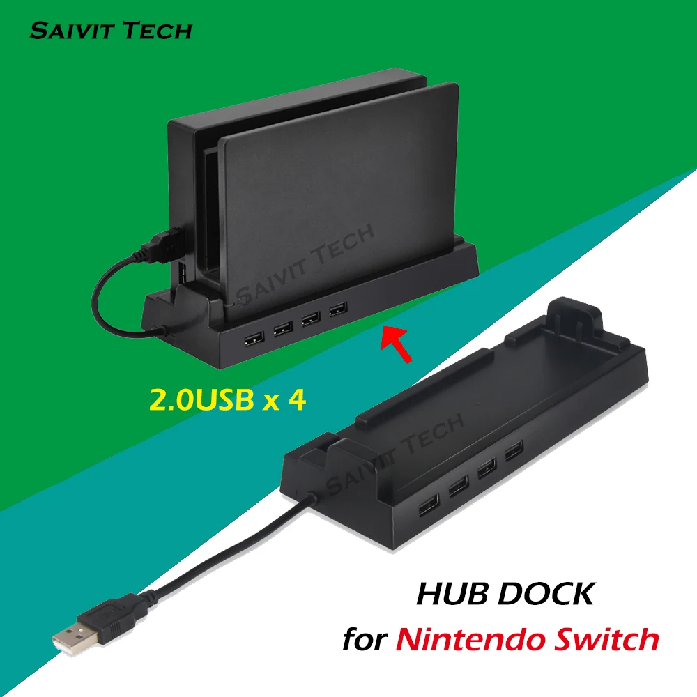 

Nintend Switch HUB Dock Game Console Holder External Splitter Expansion Adapter 4USB2.0 HUB Dock For Nintendo Switch Stand