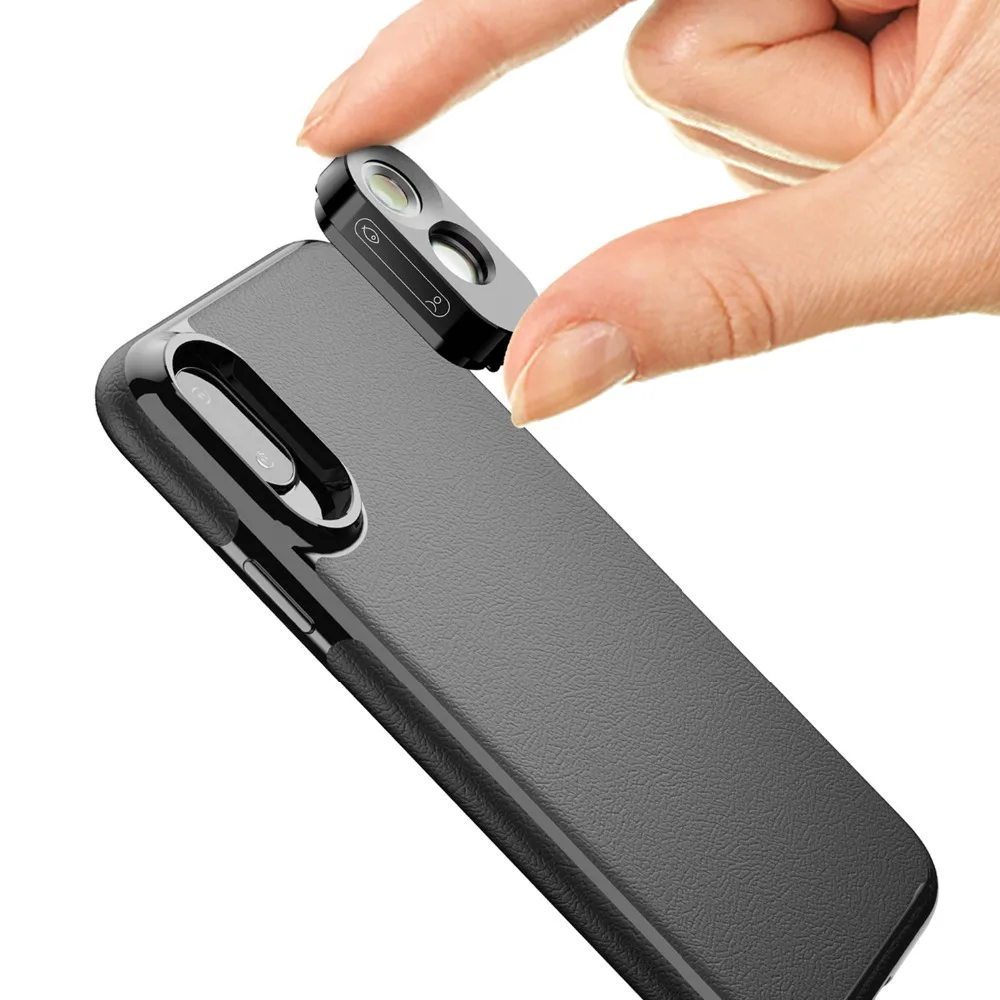 Супер маленький объектив APEXEL для iPhone XS Max 2 в 1 широкоугольный макрообъектив