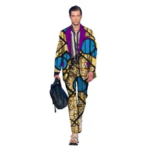 African Clothing Time-limited Sale Cotton Men Robe Africaine 2017 African Men’s Suits Wax Printed Cloth