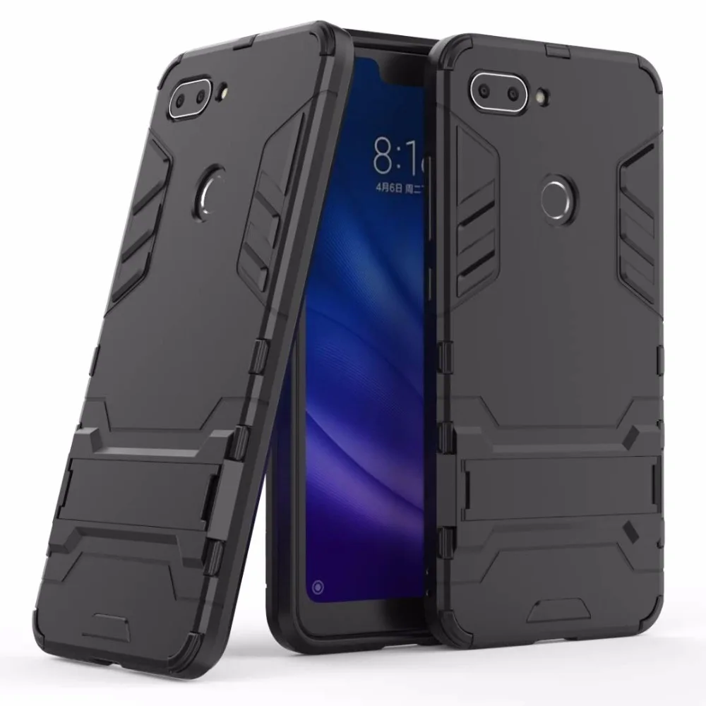 

for Xiaomi Mi 8 Lite Case on Robot Armor Rubber Bumper Shockproof Hard Cover Protective Case for Xiaomi Mi 8 Lite Mi8