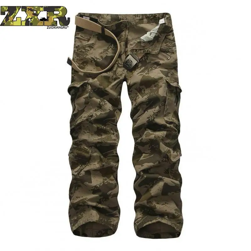 ZUOXIANGRU Men's Multi Pocket Pants Military Camouflage Pants Casual ...