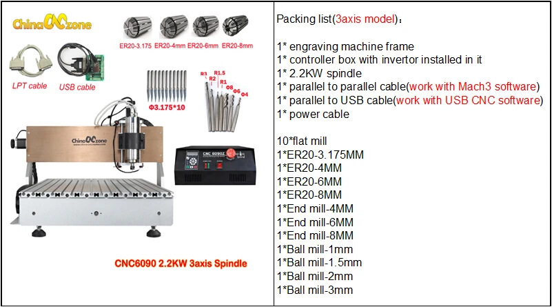 3axis cnc6090