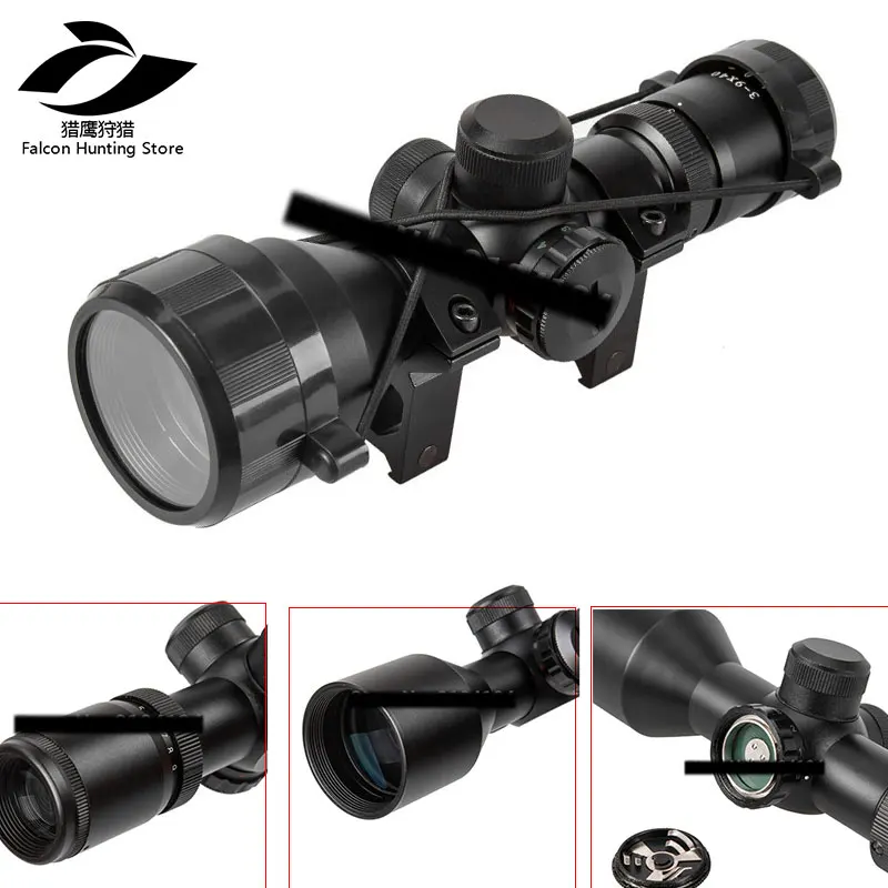

Hunting Rifle scopes 3-9x40 Compact Scope Mildot/Rangefinder Reticle Cross-Hair Reticle fits 11mm/20mm Rail Mount