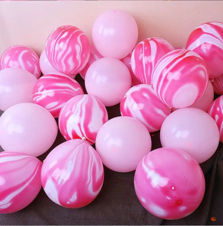10 шт красные шары с золотыми Конфетти День Рождения украшения Летающий металлический шар воздушный шар на день рождения вечерние украшения - Цвет: pink