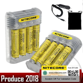 

Q4 Top Quality Battery Nitecore E-Cigarette Charger Intelligent li-ion 18650 14500 26650 16340 AA Car Battery Charger For D4