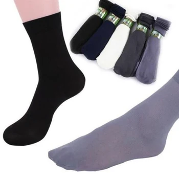 

10pc Men Casual Solid Classic Socks Men's Lot Thin Sock Fashion Casual Ankle Socks Breathable Business Bamboo Fiber Socks