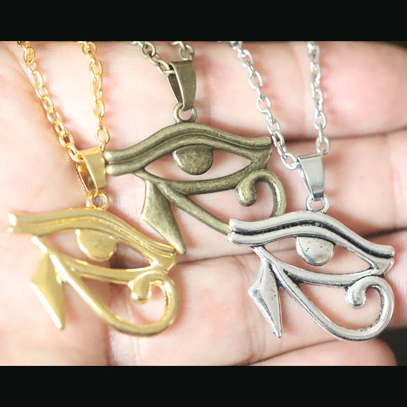 

Egyptian Rah Egypt Eye Of Horus Pendant Necklace For Women Vintage Necklaces Choker Collier Bijoux Gold Silver Bronze Color NEW